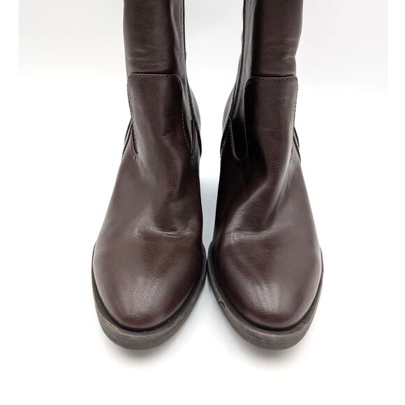 Korks Scarlet Western Boots Women's Side Zip Dark Brown Size US6M EU36.5 - Picture 2 of 14